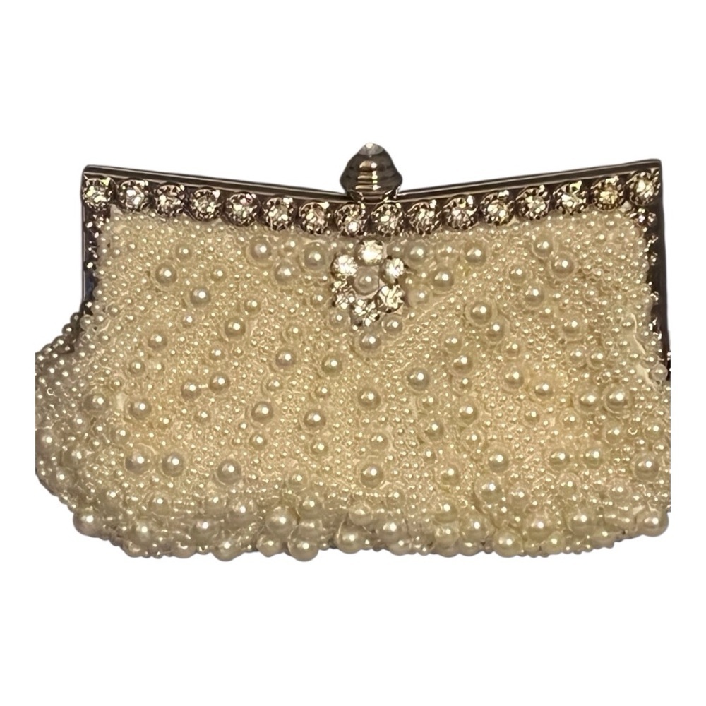 NWT Crystal and Pearl Clutch, Handbag, Shoulder Bag - Picture 2 of 8